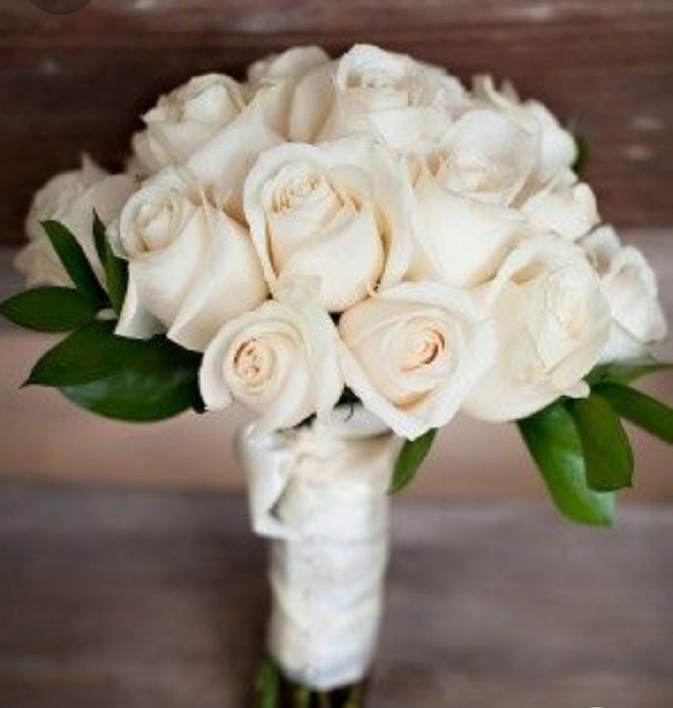 Свадебный букет "Роза белая"